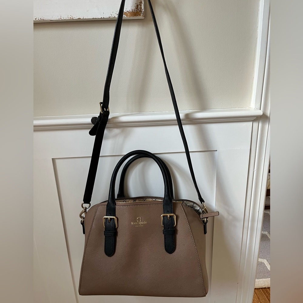 Kate spade taupe and black bag